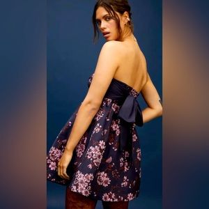 Free People Matilda Mini Dress Size Small Retails $168 Strapless Party Floral